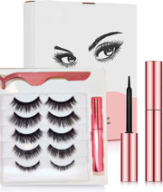 Waterproof Eyeliner with Magnetic Eyelashes and Tweezer