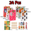Gift Bags with assorted strickers and labels.
